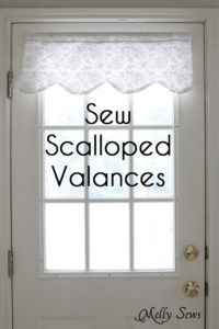 How to sew valances - tutorial for a scalloped valance - Melly Sews