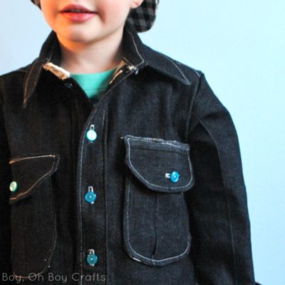 Bookworm Button Up with Boy, Oh Boy, Oh Boy – Blank Slate Sewing Team