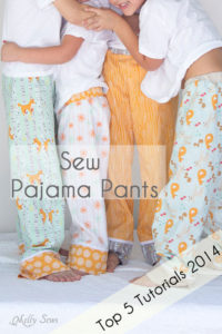 Sew Pajama Pants for any size - this tutorial is SO EASY! Draft your own patterns from rectangles, you only need two measurements - Melly Sews