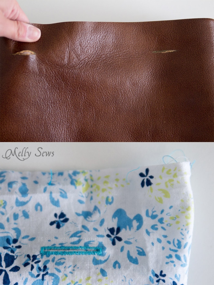 Step 5 - Sew a Leather Tote - Make a convertible leather tote bag that can be carried over the shoulder or backpack style - Melly Sews