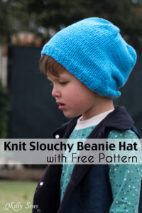 Knit a slouchy beanie in any size with this FREE pattern from Melly Sews