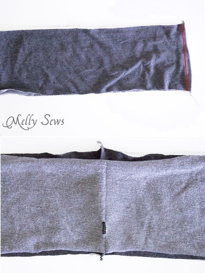 Step 4 - Sew Mens Shorts Tutorial - with drawstring and pockets - Melly Sews