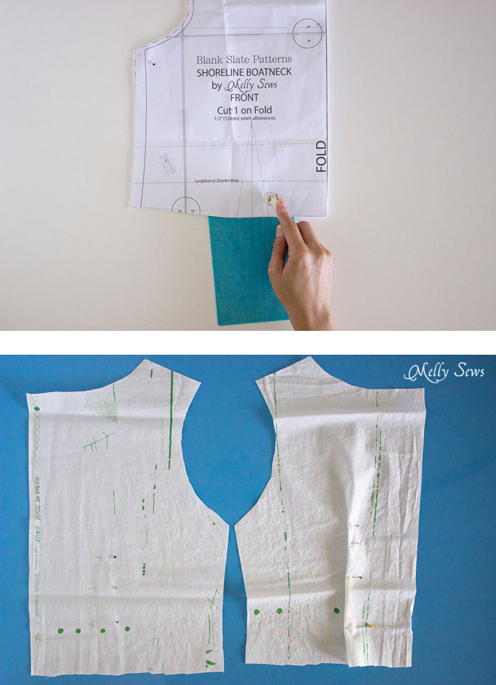 How to mark and sew darts - Make a boatneck sundress with this pattern hack - 30 Days of Sundresses - Melly Sews - bateau neck dress - ballet neckline dress