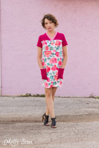 Love the pockets! Juniper Jersey turned Dress - Sewing pattern by Blank Slate Patterns - 30 Days of Sundresses - Melly Sews