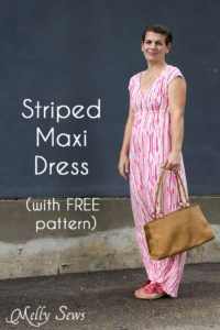 Striped Maxi Dress with free pattern - sew a maxi dress for women - 30 Days of Sundresses - Melly Sews