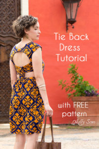 Tie Back Dress Tutorial - Melly Sews 30 Days of Sundresses - Sew a Sundress with a Free Pattern