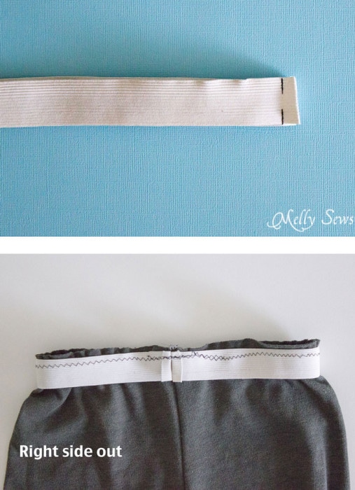 How to Sew a Drawstring Elastic Waistband - Melly Sews