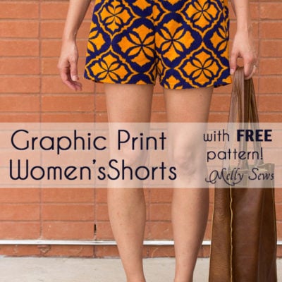 Graphic Print Shorts Tutorial – Sew Womens Shorts with Free Pattern
