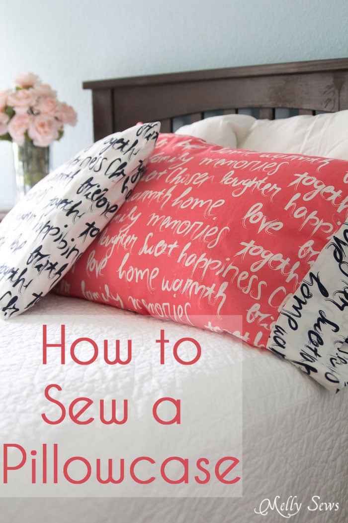 How to sew a pillowcase - Sew a pillowcase with a contrast cuff - it's easy! Get the full tutorial at Melly Sews