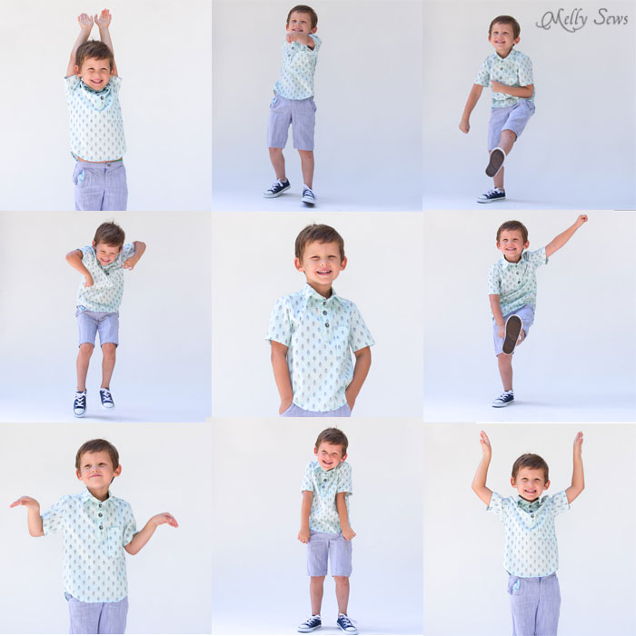 Blank Slate Patterns Prepster Pullover Pattern mashup - sewing patterns for boys - Clean Slate Shorts pattern - Melly Sews
