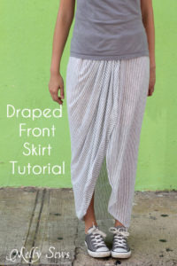 Draped Skirt Tutorial - make this wardrobe staple - it's actually easy! - Sewing tutorial from Melly Sews