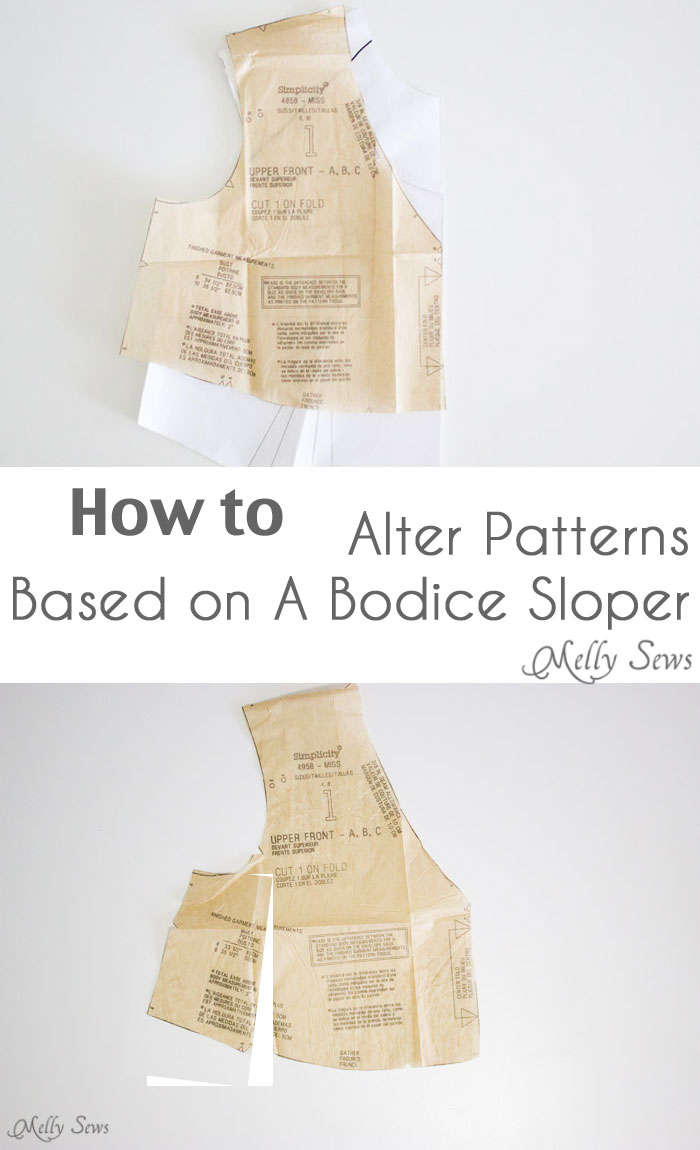 GREAT info! Learn how to fit a bodice based on your sloper pattern - How to fit a pattern - Melly Sews 