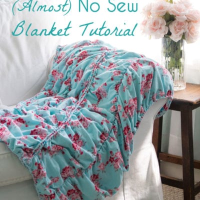 (Almost) No Sew Blanket from Idle Wild Fabrics