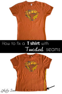 Such an annoying problem! I'm glad I know what to do now - How to fix a t shirt with twisted seams - Melly Sews