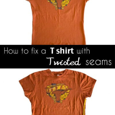 How to Fix a T shirt with Twisted Seams