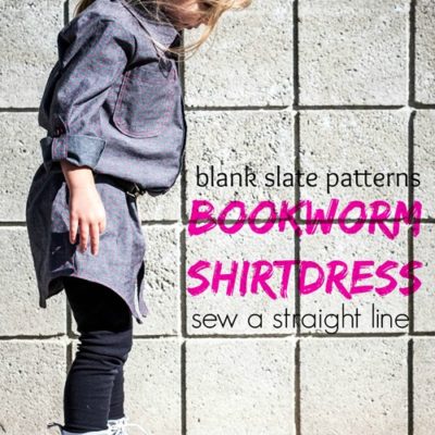 Bookworm Button Up DRESS with Sew a Straight Line – Blank Slate Patterns Sewing Team
