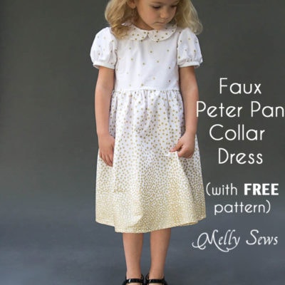 Faux Peter Pan Collar Dress – with FREE pattern