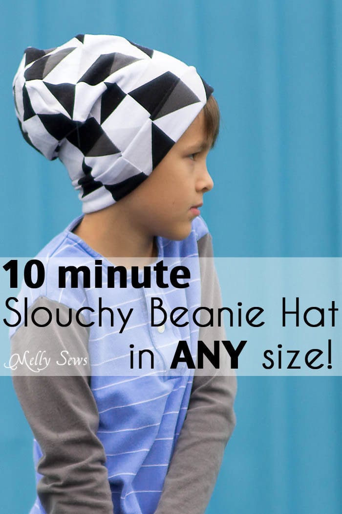 Sew a Beanie Hat - Make a slouchy hat in any size with this EASY tutorial - Melly Sews