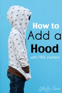 How to add a hood to a jacket or sweatshirt - with FREE pattern - Melly Sews