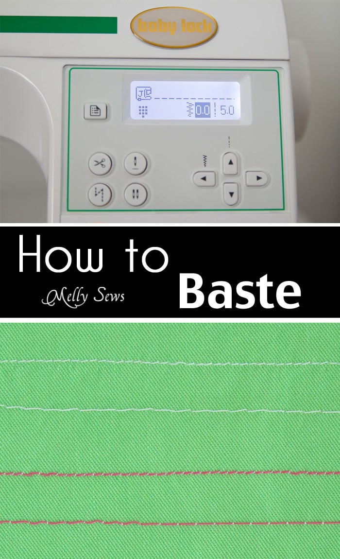 How to Baste in sewing - Sewing Glossary Term - Melly Sews