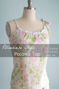 Sew Pillowcase Top Pajamas - DIY sewing tutorial from a vintage sheet - Melly Sews