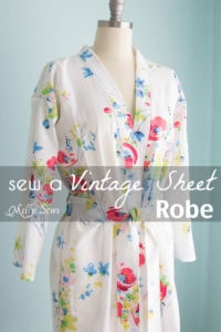 Sew a Robe from a Vintage Sheet - such a pretty project and dIY sewing tutorial - Melly Sews