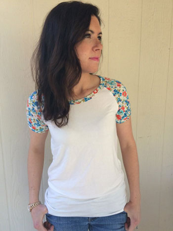 Tester short sleeve version - Rivage Raglan - Women's Raglan T-shirt Sewing Pattern by Blank Slate Patterns