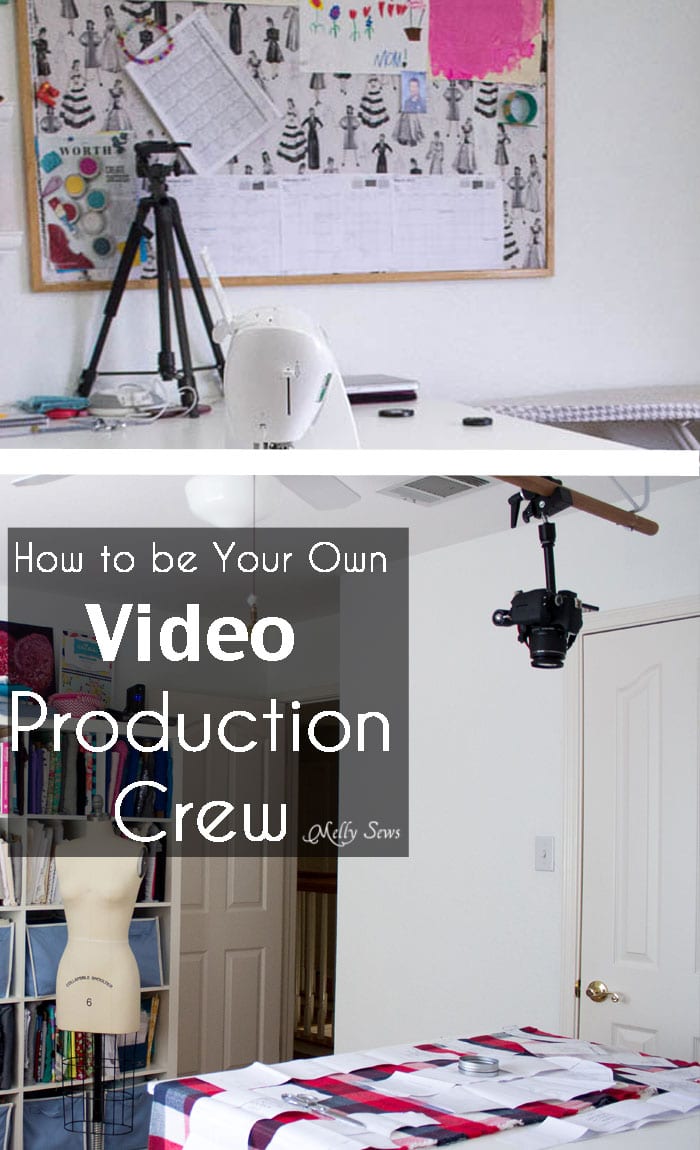 How to be your own production crew - my video setup and how I shoot my own videos - Melly Sews