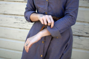 Novelista Shirt by Blank Slate Patterns turned into a shirtdress by Dixie DIY - Melly Sews