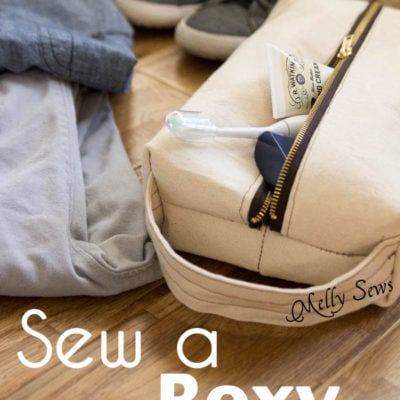 Sew a Box Zipper Pouch, Toiletry Bag or DIY Dopp Kit