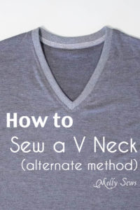 Alternate method to sew a V Neck