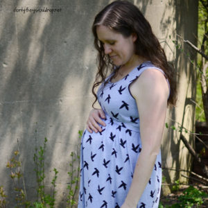 Modify a sewing pattern for maternity - Catalina Dress by Blank Slate Patterns sewn by If Only They Would Nap