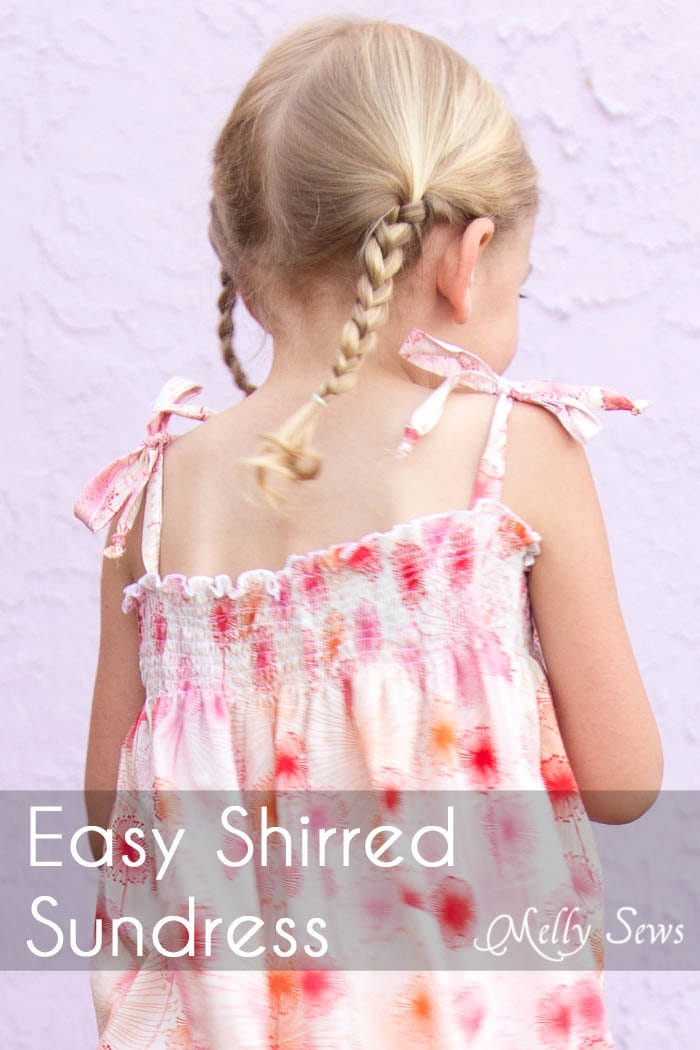 Sew an easy shirred sundress - so cute and quick! DIY sewing tutorial by Melly Sews for (30) Days of Sundresses