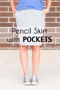 Pencil Skirt Tutorial - sew a simple pencil skirt with pockets with this easy DIY tutorial from Melly Sews