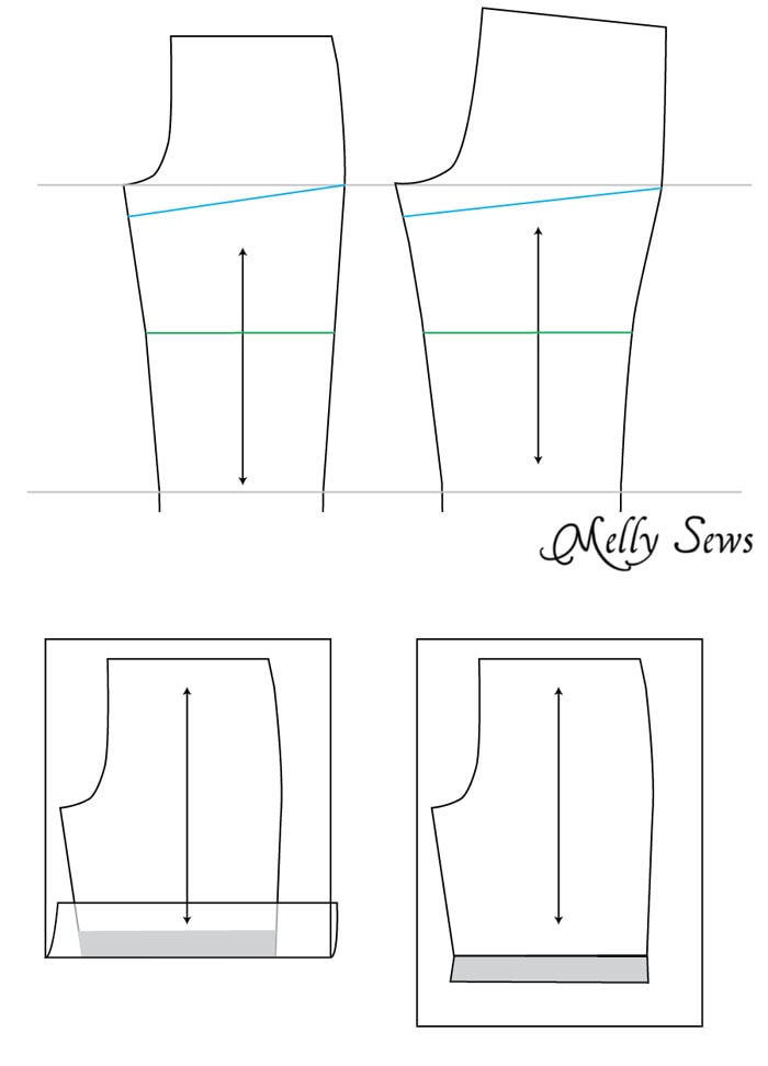 How to Sew Shorts from Pants Pattern - Melly Sews