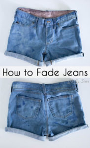 How to Fade Jeans - Jean-ious Ideas - Melly Sews