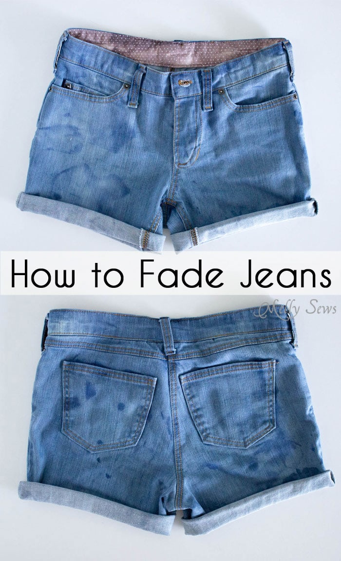 How to Fade Jeans - Jean-ious Ideas - Melly Sews