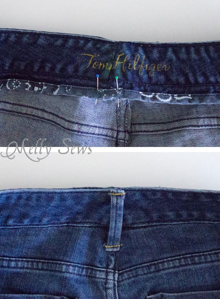 How To Alter Waist Gap Of Jeans Back Seam Downsizing No More Gap