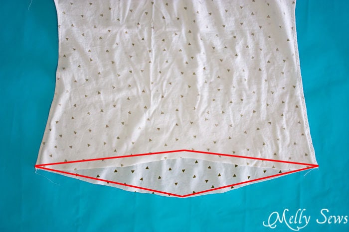Measure circumference for a ruffle - How to Add a Ruffle to a Garment - DIY Sewing Tutorial by Melly Sews