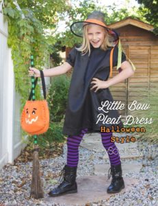 Little Bow Pleat Dress sewing pattern by Blank Slate Patterns sewn by SewSophieLynn