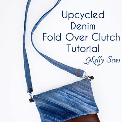 Upcycled Denim Fold Over Clutch Tutorial