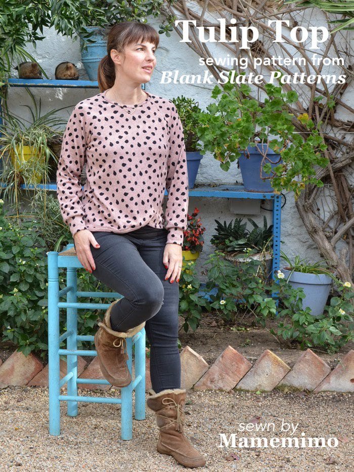 Tulip Top sewing pattern by Blank Slate Patterns sewn by Mamemimo