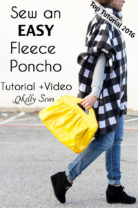 Top 5 Tutorials 2016 - Sew a Fleece Poncho - video from Melly Sews