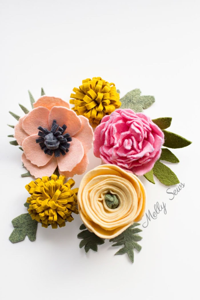Felt Flower Bouquet Patterns & Tutorial - The Yellow Birdhouse