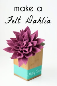 How to make a felt dahlia - felt flower tutorial by Melly Sews