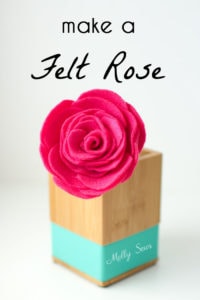 How to make a felt rose - felt flower tutorial by Melly Sews