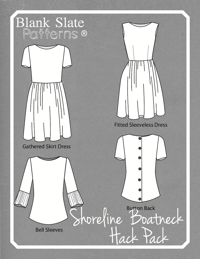 Shoreline Boatneck sewing pattern from Blank Slate Patterns | now available in sizes XXS-3X | Hack Pack also included