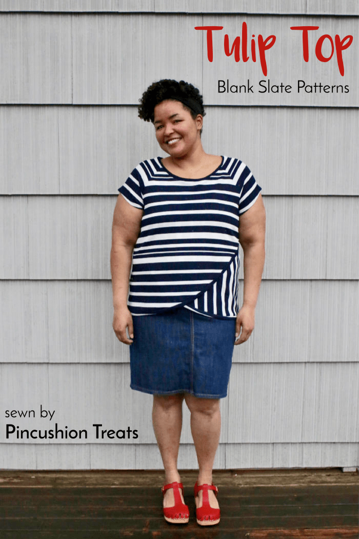 Tulip Top sewing pattern from Blank Slate Patterns sewn by Pincushion Treats