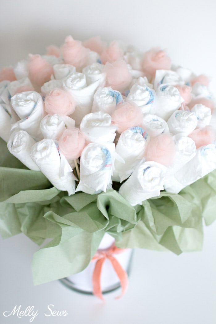 baby diaper bouquet
