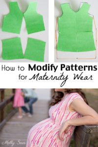 How to modify sewing patterns for maternity - maternity pattern alteration - Melly Sews